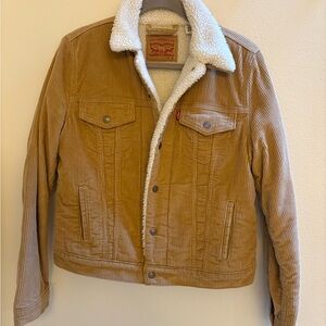 Levi's women Medium Tan Corduroy Sherpa Jacket